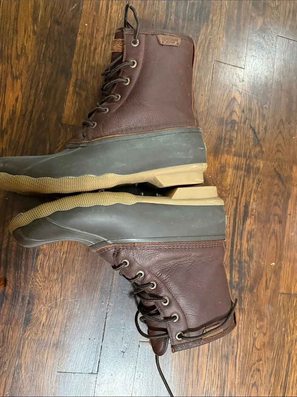 Sperry Men's Brown and Dark Gray Waterproof Duck Boots